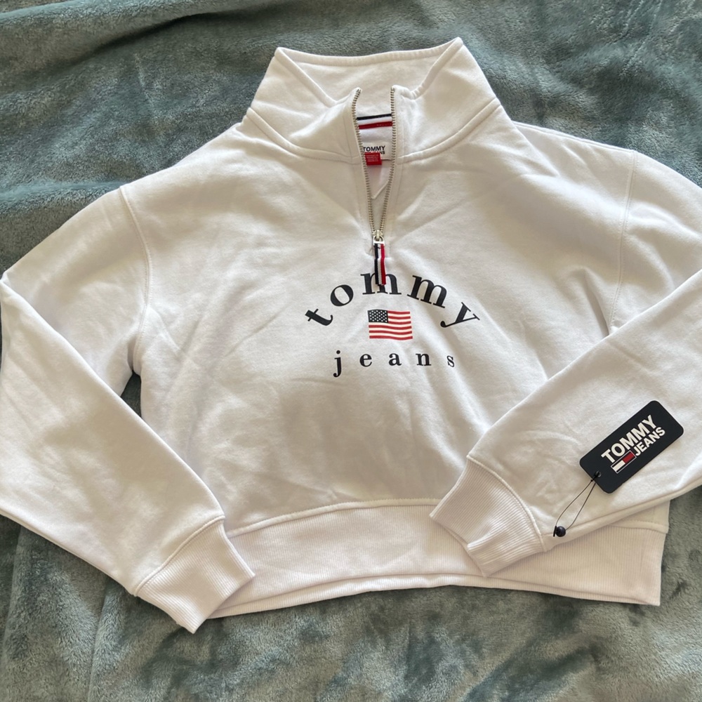 NWT TOMMY HILFIGER Tommy  CROP ZIP UP